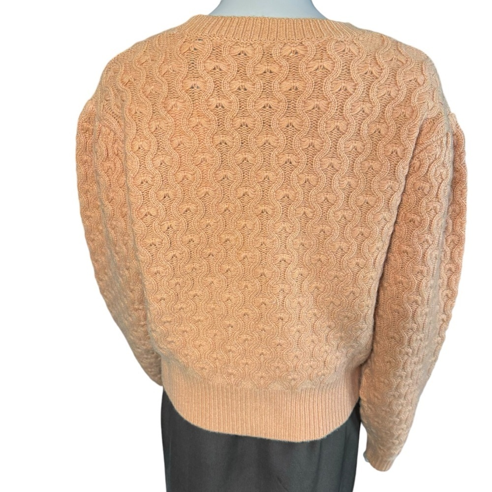NWT New $298 Joie Roland Crew Neck Orange Wool Cashmere Sweater Size M - Picture 4 of 11